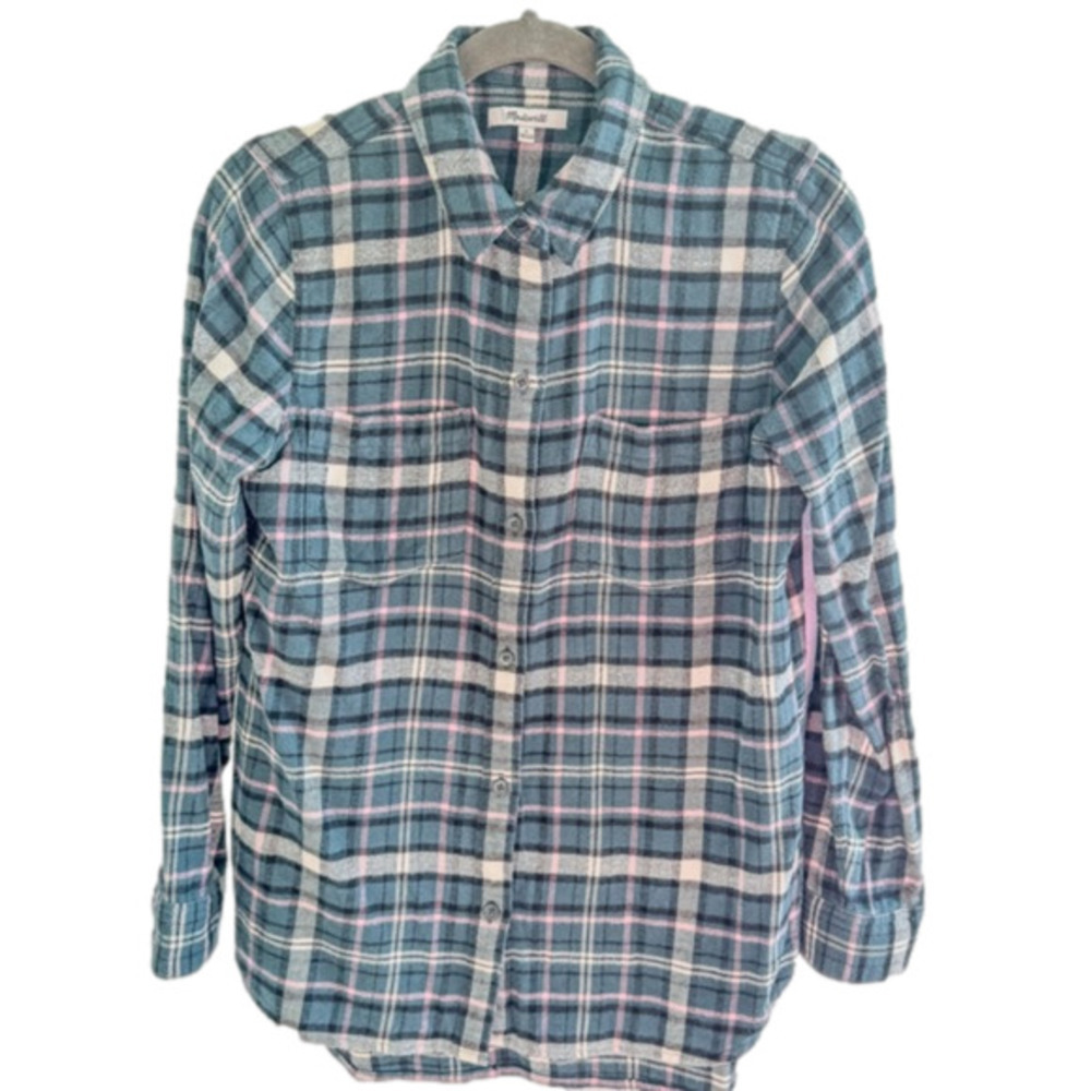 Madewell Plaid Flannel Button-Down Shirt Size S Cozy NWOT